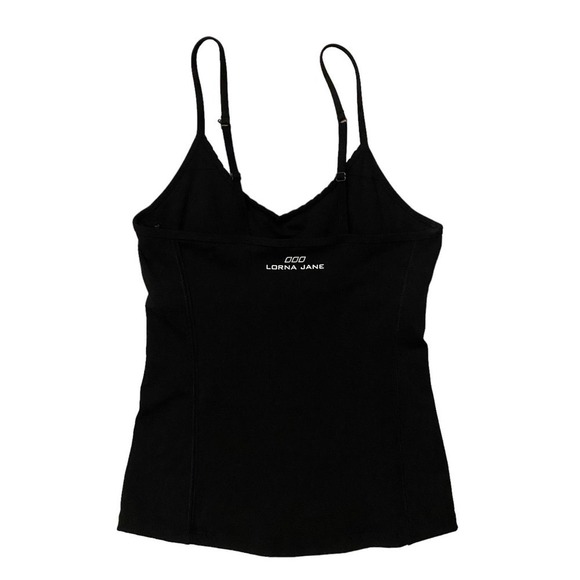 Lorna Jane Womens Activewear Cami Tank Top Spaghetti Strap Backless Black Size S - Picture 2 of 6